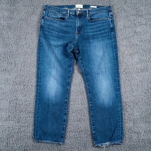 Frame Jeans Mens 36x30 Blue L' Homme Slim Straight Denim Stretch Minimalist